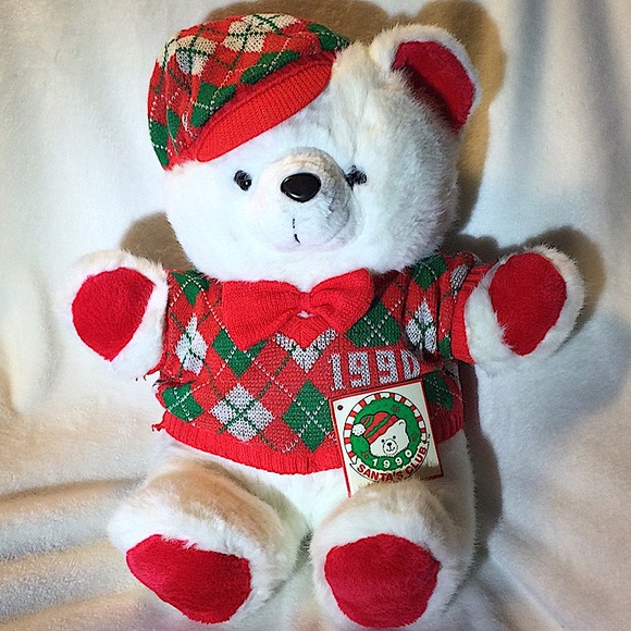 ⭐️ Vintage Santas Club TeddyBear, 1990 Kmart - Picture 8 of 8